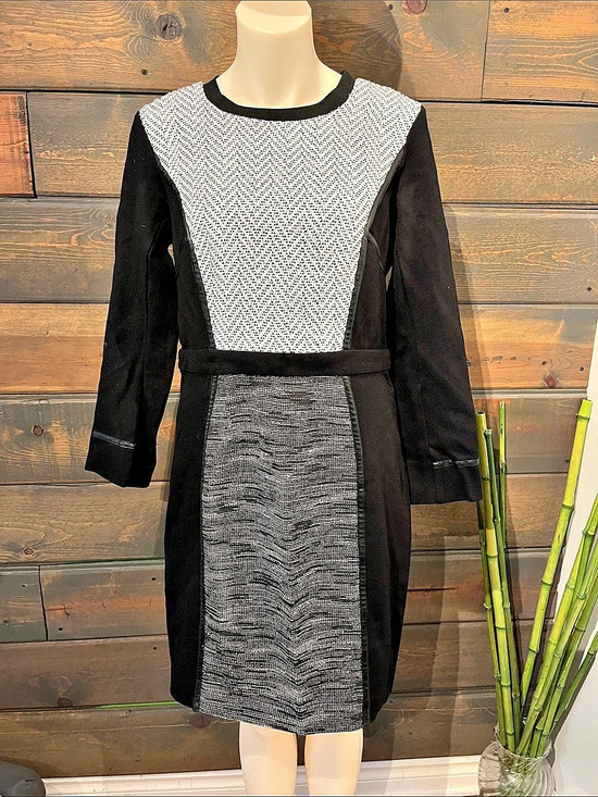 Calvin Klein Dresses & Skirts - Calvin Klein Geometric Midi Dress in Black & White Size 8